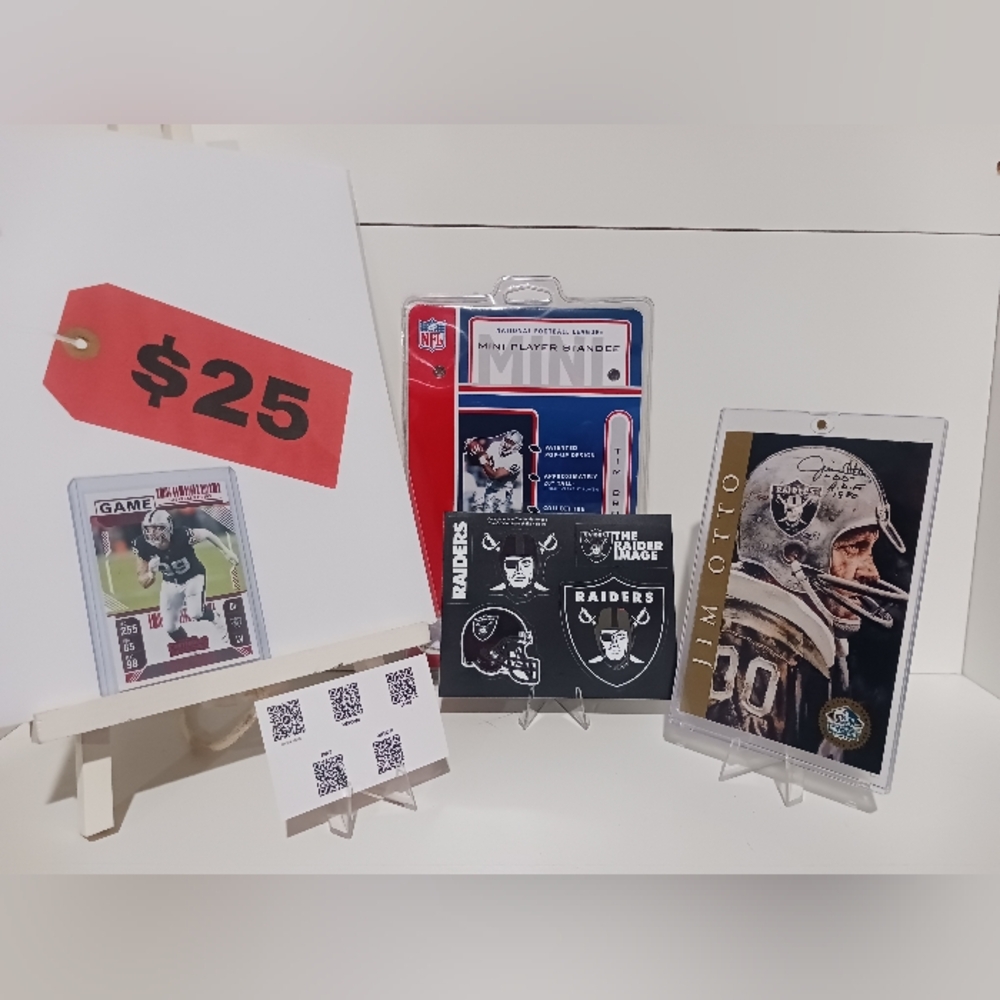 NFL Raiders Lot (Auto, Sticker, Cards, Standee (Otto, Brown, Crosby)